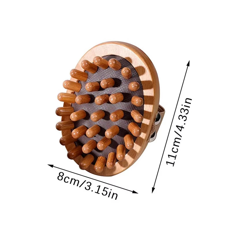 Body anti Cellulite Brush Soothing Wooden Essential Oil Spa Air Cushion Massage Hair Comb Scalp Massage Brush Body Massager