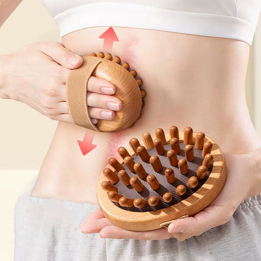 Body anti Cellulite Brush Soothing Wooden Essential Oil Spa Air Cushion Massage Hair Comb Scalp Massage Brush Body Massager